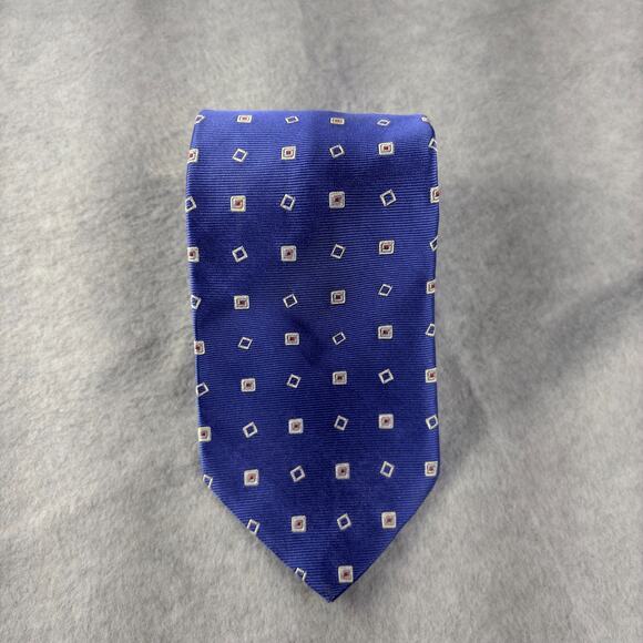 VTG Brooks Brother 346 Repp Necktie Classic Blue Diamond/Argyle Pure Silk Preppy - Picture 2 of 8